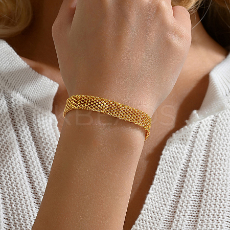 Brass Mesh Chain Bracelet VW1909-1