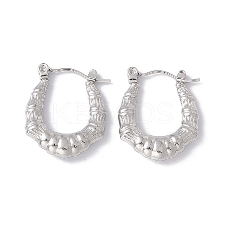 Non-Tarnish 304 Stainless Steel Chunky Hoop Earrings for Women EJEW-E199-07P-1