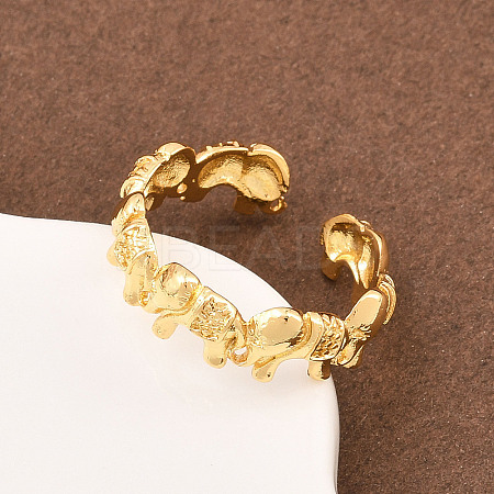Brass Cuff Rings for Women RJEW-Z113-04G-1