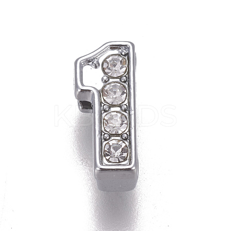 Alloy Rhinestone Slide Charms PALLOY-WH0065-28A-1
