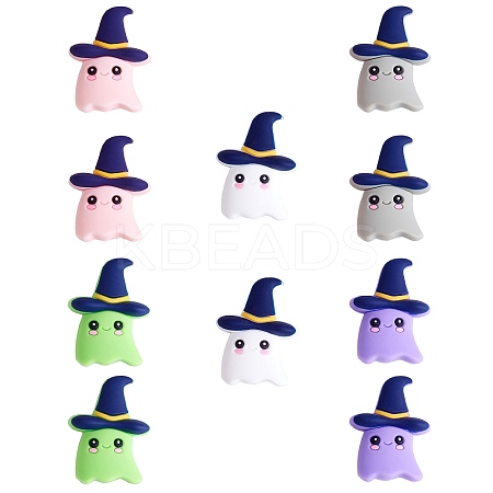 10Pcs 5 Colors Silicone Focal Beads JX776A-1