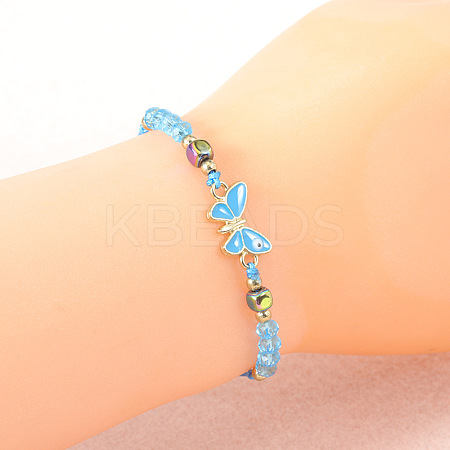 Bohemian Style Glass Braided Bead Bracelets ZC8551-2-1