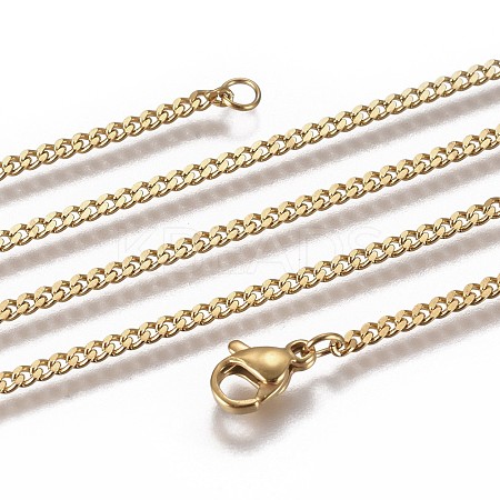 304 Stainless Steel Curb Chain Necklaces LS-NJEW-L162-01A-G-1