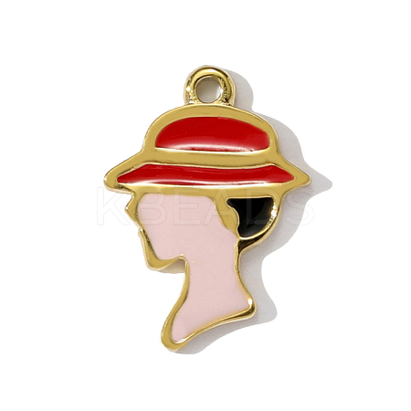 304 Stainless Steel Enamel Pendants STAS-OY001-97G-1