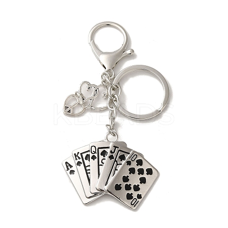 Alloy Playing Card Keychains LS-KEYC-A013-01A-01-1