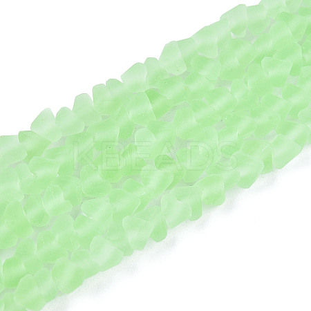 Frosted Transparent Glass Beads Strands LS-GLAA-N016-4mm-07-1