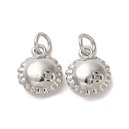 Rack Plating Brass & Cubic Zirconia Charms KK-G487-01P-1