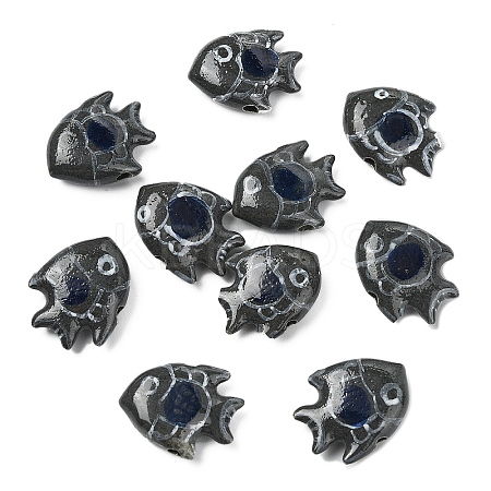 10Pcs Handmade Porcelain Beads PORC-YW0001-24H-1