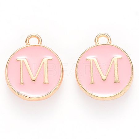 Golden Plated Alloy Enamel Charms X-ENAM-S118-07M-1