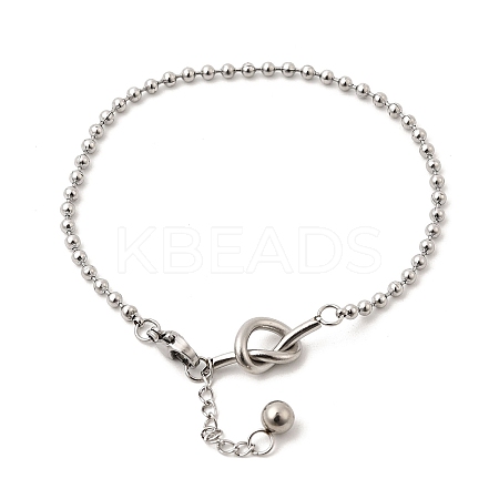 304 Stainless Steel Ball Chain Bracelets for Women LS-BJEW-D407-04P-1