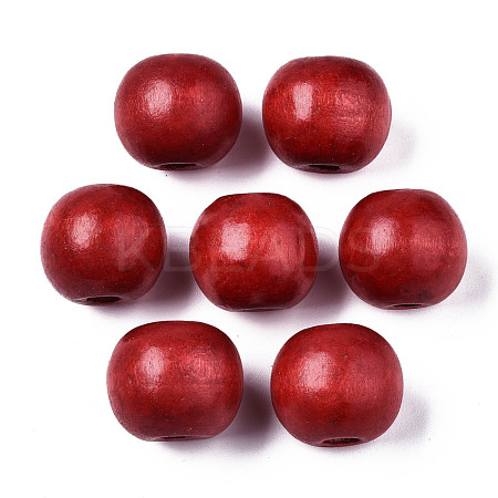 Spray Painted Natural Wood Beads WOOD-ZX040-01A-03-LF-1