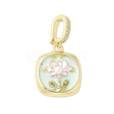 Brass Enamel Pendants KK-F886-01G-05-1