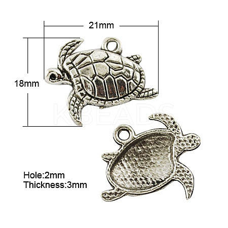 Tibetan Style Alloy Pendants X-TIBEP-22627-AS-NR-1