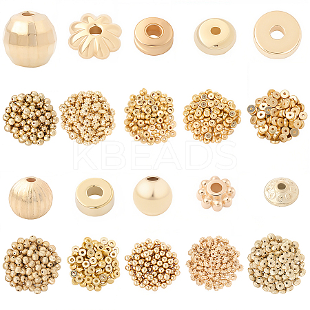 1000Pcs 10 Styles CCB Plastic Beads CCB-PA0001-06-1
