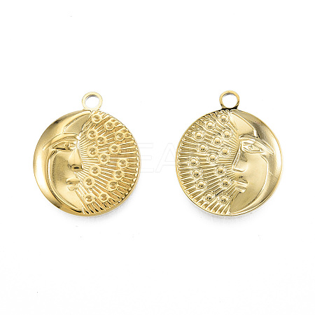 Ion Plating(IP) 201 Stainless Steel Pendants STAS-N098-234LG-1