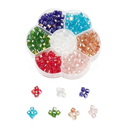 350Pcs 7 Colors Electroplate Glass Beads EGLA-YW0001-10-1