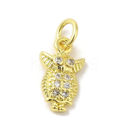 Brass Micro Pave Cubic Zirconia Charms KK-M283-24B-01-1