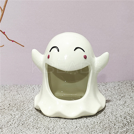 Halloween Theme Porcelain Candle Holder LS-CAND-PW0007-005D-1