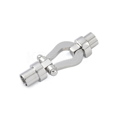 Tarnish Resistant 304 Stainless Steel Magnetic Clasps with Glue-in Ends STAS-K282-02P-1