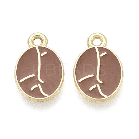 Alloy and Enamel Pendants PALLOY-T093-11B-G-1