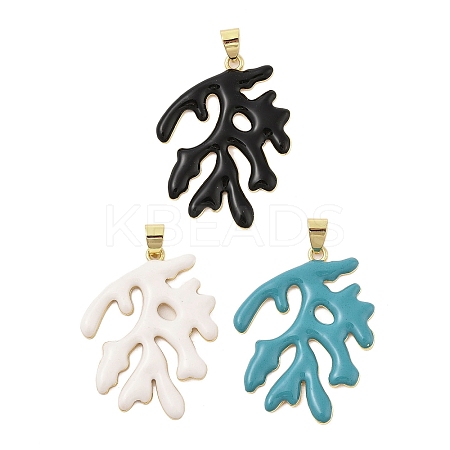 Rack Plating Brass Enamel Pendants KK-Z074-12G-1