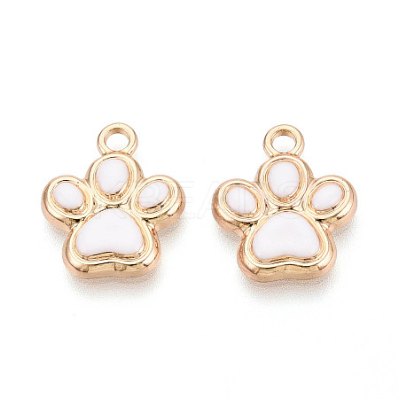 Rack Plating Alloy Enamel Pendants ENAM-T024-01A-G-1