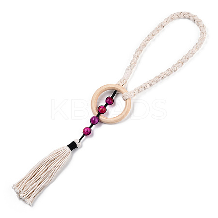 Handmade Macrame Wood Curtain Tiebacks MAKN-YWC0001-01-1