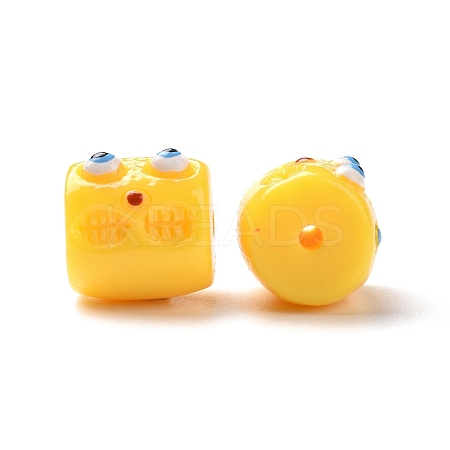 Halloween Opaque Resin Beads RESI-E023-01E-1