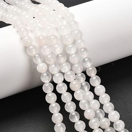 Natural Malaysia Jade Bead Strands G-A146-6mm-A29-1