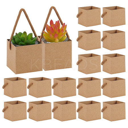 Waterproof Kraft Paper Succulents Wraps with Handle for Wedding Baby Shower Favors CON-WH0115-03-1