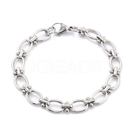 Non-Tarnish 304 Stainless Steel Link Chain Bracelet for Men Women LS-BJEW-Z011-20P-1