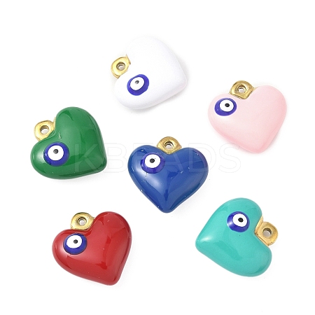 304 Stainless Steel Enamel Pendants STAS-I346-62G-1