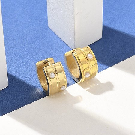 304 Stainless Steel Hoop Earrings for Women EJEW-C096-64G-1