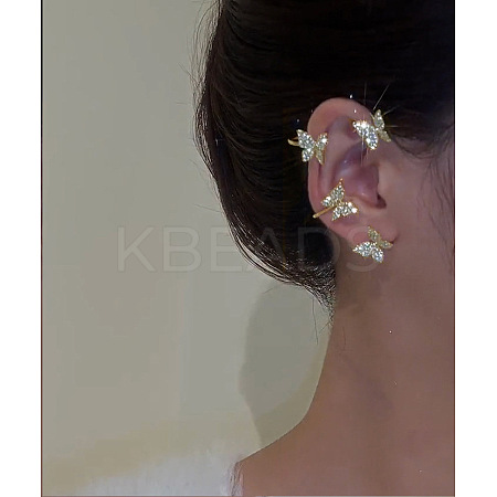 Alloy Rhinestone Cuff Earrings FS-WGFB378-01-1