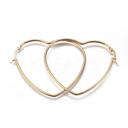 201 Stainless Steel Hoop Earrings EJEW-A052-12C-1