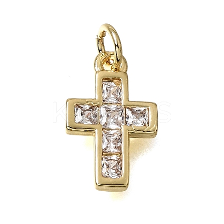 Brass Pave Cubic Zirconia Pendants CU-CBA637A-04G-B-1
