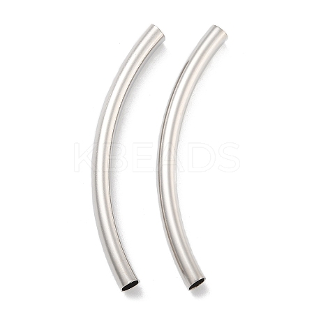 Brass Curved Tube Beads KK-B120-04E-P-1