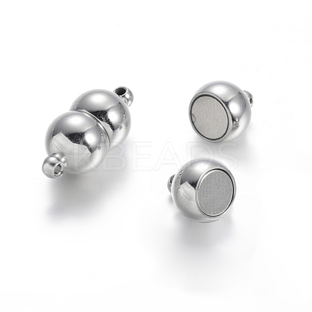 Tarnish Resistant 304 Stainless Steel Magnetic Clasps with Loops LS-STAS-E108-39P-1