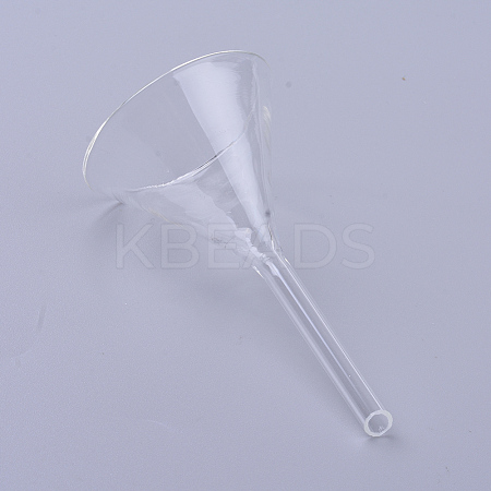 Transparent Glass Funnel Hopper AJEW-WH0104-45E-1