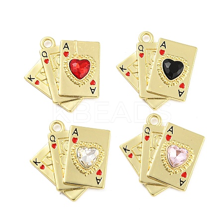 Alloy with Enamel Pendants FIND-G062-22G-1