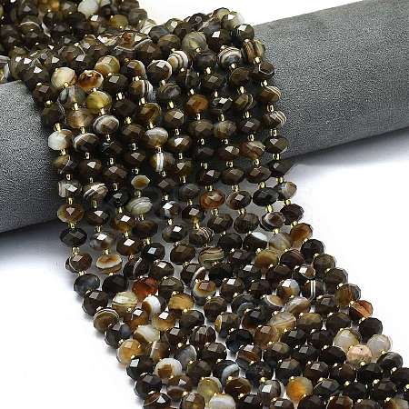 Natural Banded Agate Beads Strands G-P573-A09-01-1