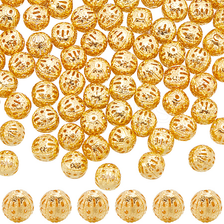120Pcs Brass Filigree Beads KK-SC0005-16-1