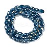 Transparent Electroplate Glass Beads Strands EGLA-N013-T6mm-B25-2