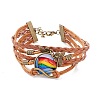 Rainbow Pride Bracelet LS-BJEW-F426-01C-1