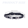 1Pc Retro Punk Hip-Hop Pentagram Leather Bracelet BJEW-LP0002-55-2