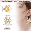 200Pcs Brass Bead Caps KK-BBC0012-40-2