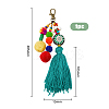 SUPERFINDINGS Bohemian Ethnic Style Pompom Ball Tassel Pendant Decorations FIND-FH0006-63-2