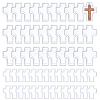 60Pcs 2 Styles Cross Shaped Portable Plastic Small Jewelry Storage Boxes with Lid AJEW-FH0006-76-1
