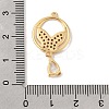 Brass Pave Clear Cubic Zirconia Pendants KK-P340-48G-3