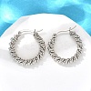 201 Stainless Steel Hoop Earrings LS-EJEW-Q026-14P-A-1